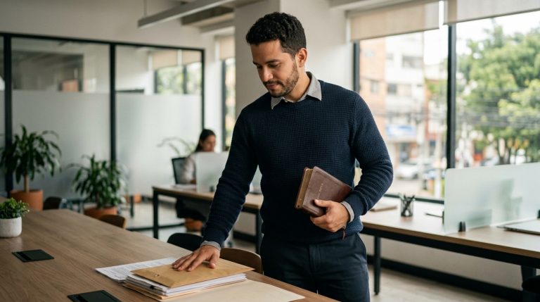 Hombre cristiano tomando una decisión correcta basada en los principios de la Biblia